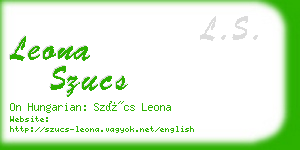 leona szucs business card